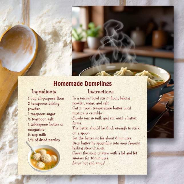 Postale Carte de recette de dumping (Créateur téléchargé)