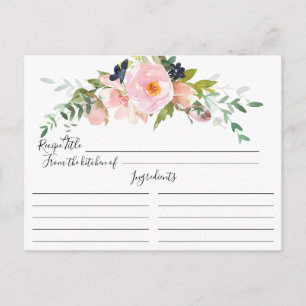 Postale Carte de recette de Fête des mariées de Roses et p
