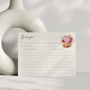 Postale Carte de recette de Fête des mariées Fleur sauvage