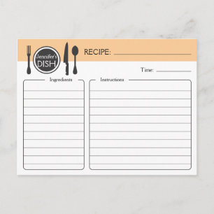 Postale Carte de recette de Fête des mariées personnalisée