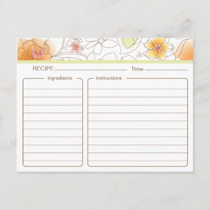 Postale Carte de recette de Fête des mariées personnalisée