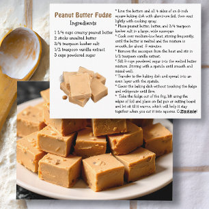 Postale Carte de recette de fudge au beurre de cacahuète