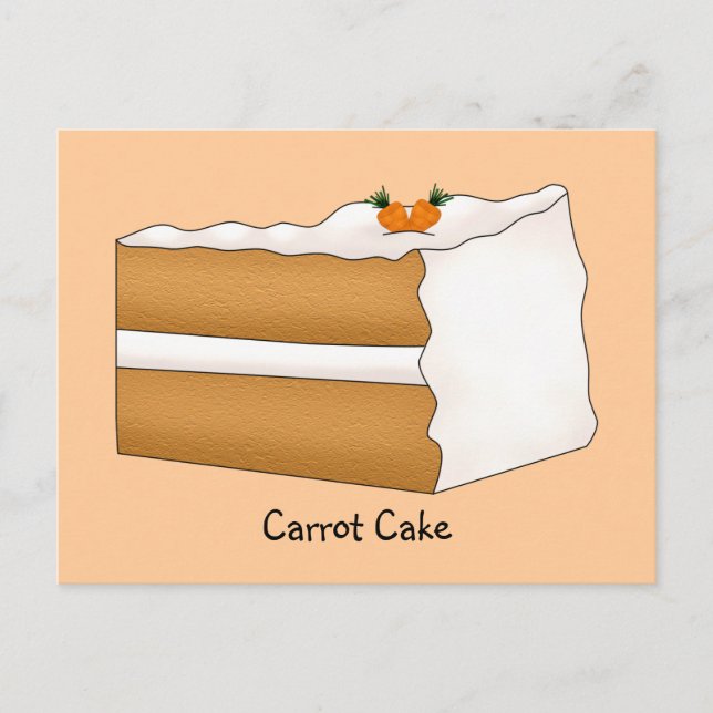 Postale Carte de recette de gâteau carotte (Devant)