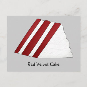 Postale Carte de recette de gâteau de velours rouge
