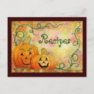 Postale Carte de recette de Jack O'Lanterns