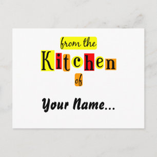 Postale Carte de recette de la cuisine de Retro Reds