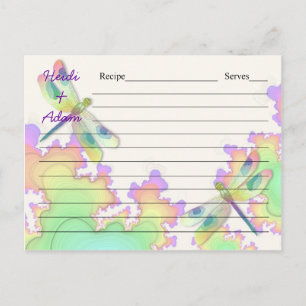 Postale Carte de recette de libellule