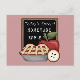 Postale Carte de recette de tarte à la pomme maison