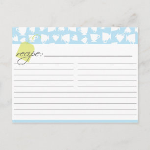 Postale Carte de recette de thé nuptiale