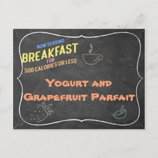 Postale Carte de recette de yaourt et de pamplemousse Parf