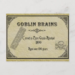 Postale Carte de recette des cerveaux de Goblin