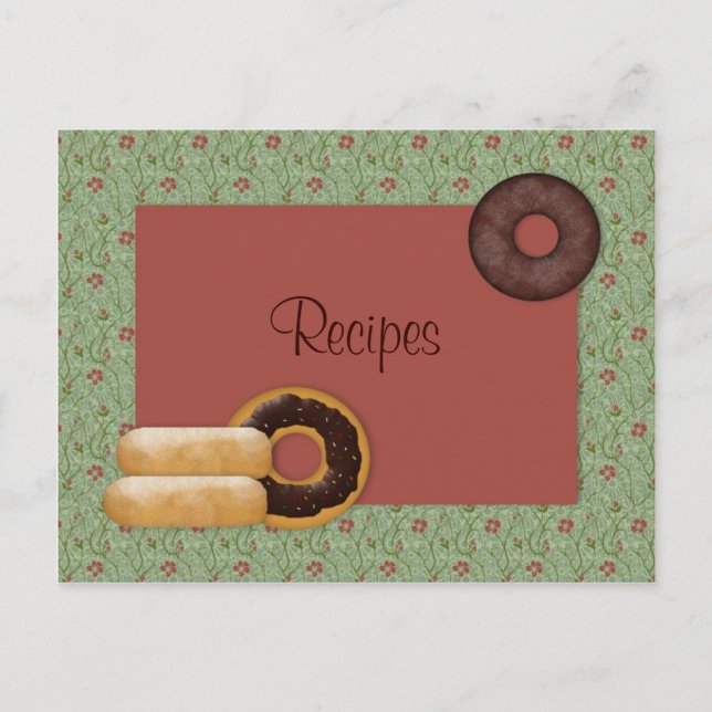 Postale Carte de recette Donuts (Devant)