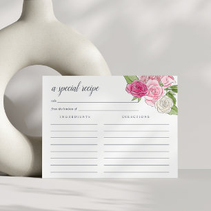 Postale Carte de recette du jardin rose