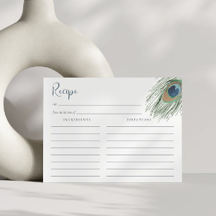Postale Carte de recette Fête des mariées de plume Peacock