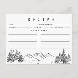 Postale Carte de recette Fête des mariées Watercolor Mount