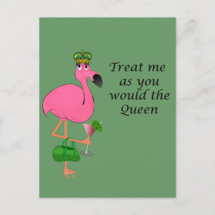 Postale Carte de recette Flamant rose