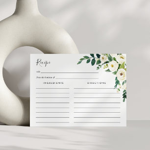 Postale Carte de recette florale Alabaster