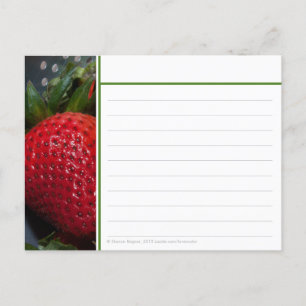 Postale Carte de recette fraise