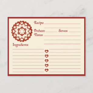 Postale Carte de recette liée par l'amour
