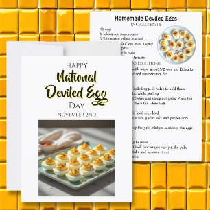 Postale Carte de recette OEufs Devilés Maison