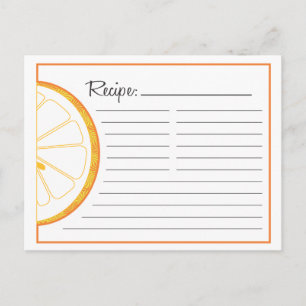 Postale Carte de recette orange