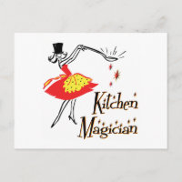 Carte de recette personnalisée Retro Magicien de c