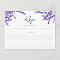 Carte de recette Ressort de fleurs de lavande d'aq