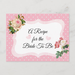 Postale Carte de recette Rose Rose Blush Rose