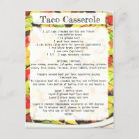 Carte de recette Taco casserole