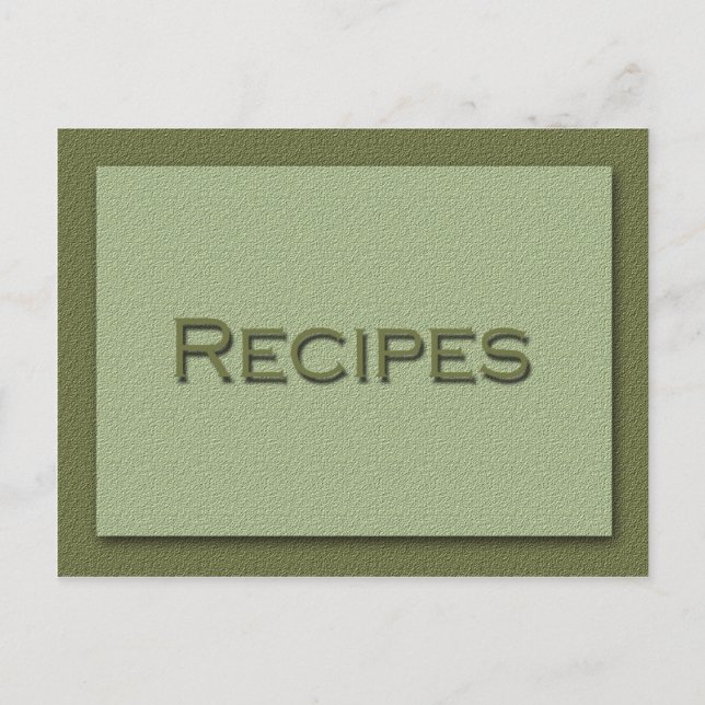 Postale Carte de recette verte (Devant)