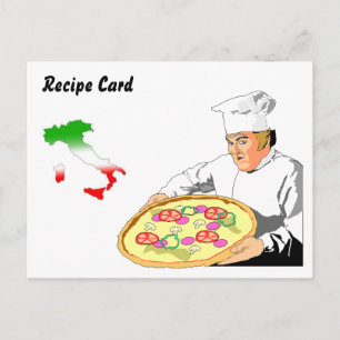 Postale Carte de recettes Gift Set Pizza italienne