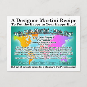 Postale Carte de recettes Paris, Tres Chic World Tour Mart