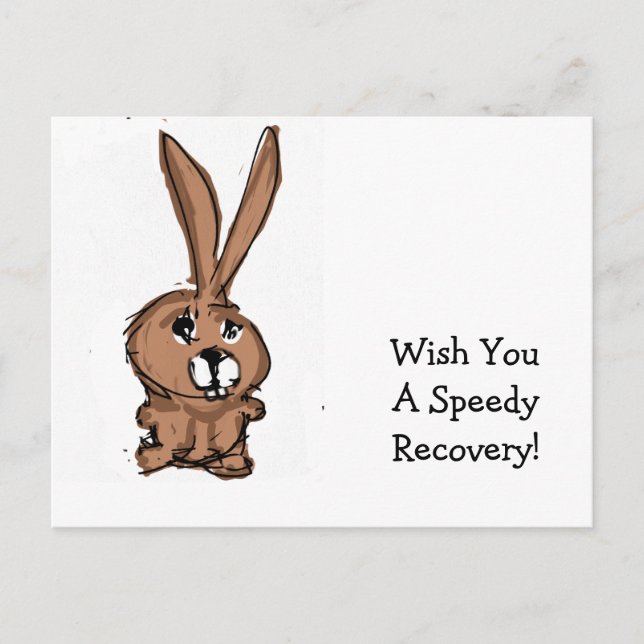 Postale Carte de récupération de lapin (Devant)