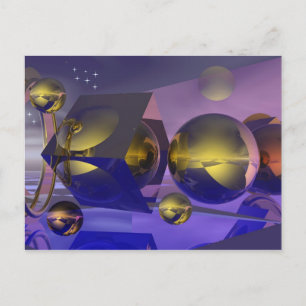 Postale Carte de reflets dorés