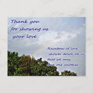 Postale Carte de remerciement_Arc-en-ciel