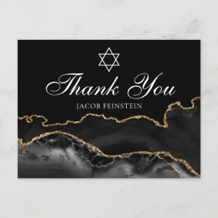 Postale Carte de remerciement Bar Mitzvah Étoile de David 