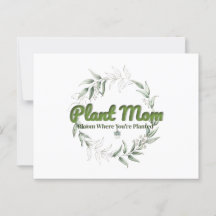 Carte de remerciement botanique Plant Mom