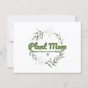 Postale Carte de remerciement botanique Plant Mom