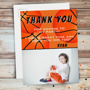 Postale Carte de remerciement d'anniversaire pour le baske
