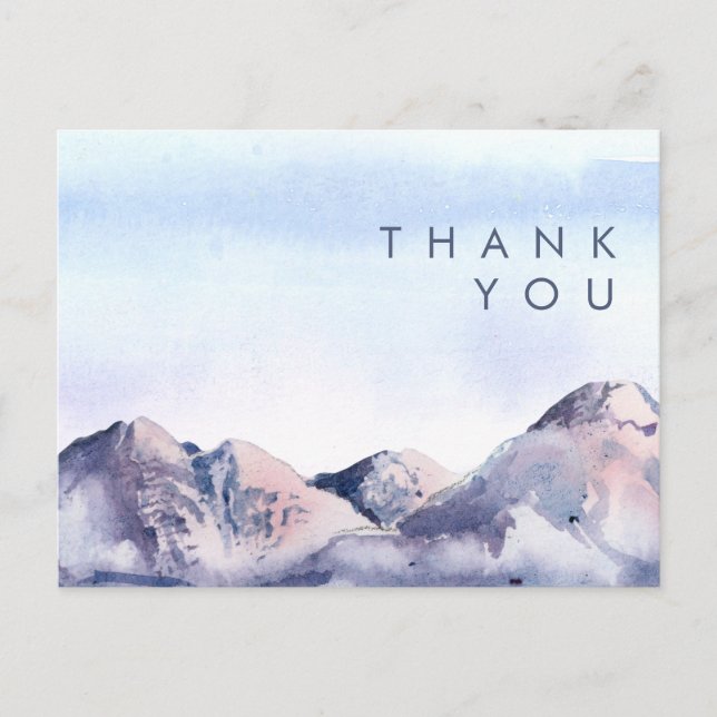 Postale Carte de remerciement de mariage au coucher du sol (Devant)