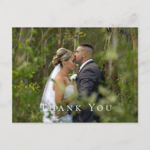 Postale Carte de remerciement de mariage avec photo de cou