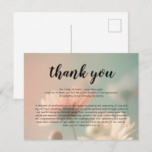 Postale Carte de remerciement de sympathie funéraire