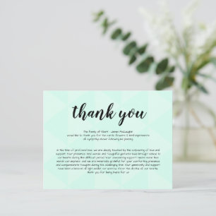 Postale Carte de remerciement de sympathie funéraire