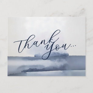 Postale Carte de remerciement élégante de style aquarelle