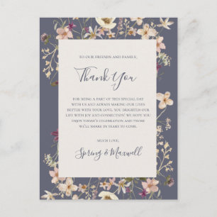 Postale Carte de Remerciement Fleur Sauvage de Printemps V