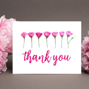 Postale Carte de remerciement – Floral rose pour 100e anni