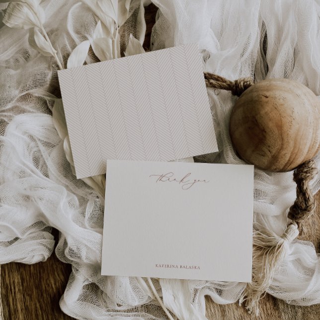 Postale Carte de remerciement HARMONY Terracotta (Créateur téléchargé)