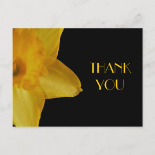 Postale Carte de remerciement Jonquille jaune