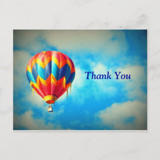 Postale Carte de remerciement Montgolfière