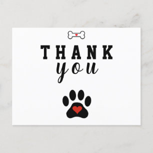 Postale Carte de remerciement personnalisée avec empreinte